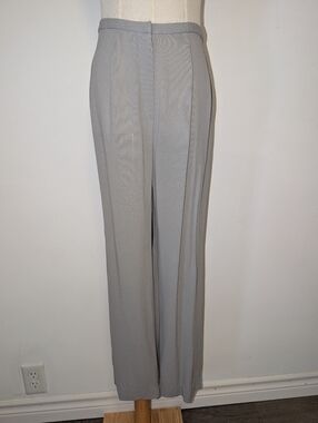 Vintage High-Rise Wide-Leg Dress Pants in Light Gray